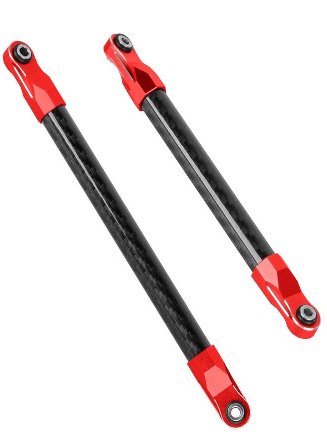 RCarmubWow RC Brace Tube w/Ball Cup Upgrades Part for 1/8 Kraton/Notorious 6S BLX,Carbon Fibre Brace Tube & 7075 Aluminium Ball Cup & Balls,Replace #ARA320501#ARA320762#ARA320763,Red - Image 1